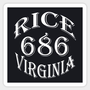 686 RICE VA (WHITE) Sticker